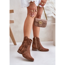 Botki Model Lewski 3305/2 Brown - Step in style brązowe 1