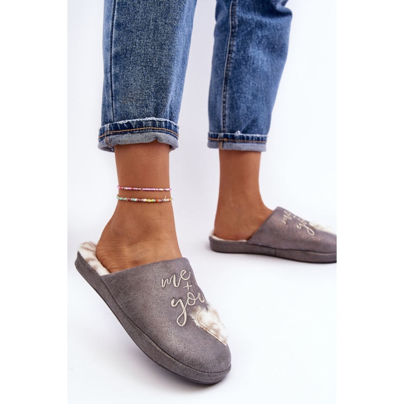 Kapcie Model Geraja MD6003 Grey - Step in style szare 2