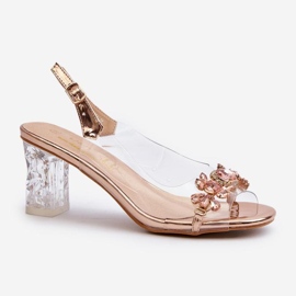 Sandały Model Da MR38-444 Pink Gold - Step in style różowe 2