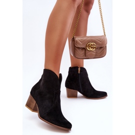 Botki Kowbojki Model Lewski EV28 Black Welur - Step in style czarne 1