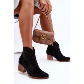 Botki Kowbojki Model Lewski EV28 Black Welur - Step in style czarne 2