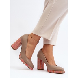 Czółenka Model Laura Messi 2746/252-837 Beige - Step in style beżowy 2