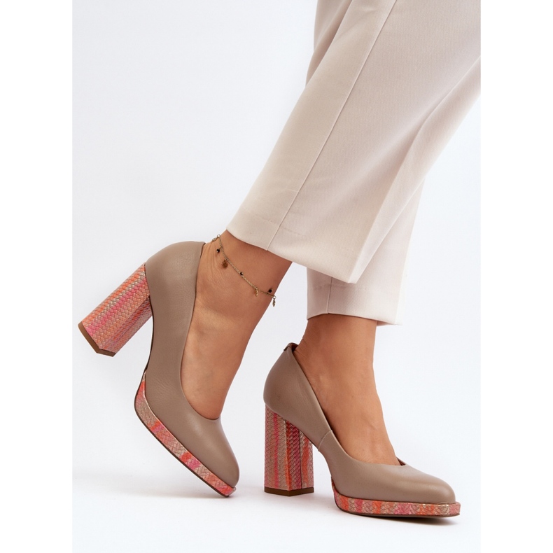 Czółenka Model Laura Messi 2746/252-837 Beige - Step in style beżowy 2