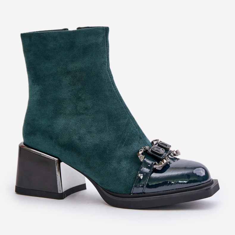Botki Model MR880-127 Dark Green - Step in style zielone 2