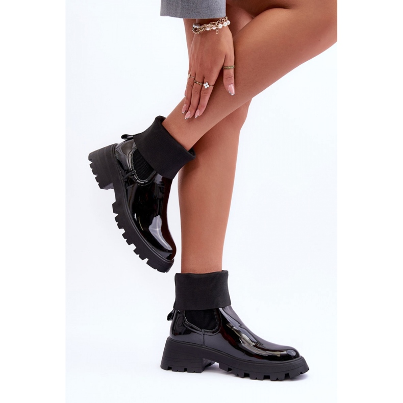 Sztyblety Model Pavo DES925M Black Lakier - Step in style czarne 2