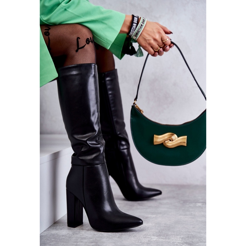 Kozaki Model Tressa NC1296 Black Skóra - Step in style czarne 2