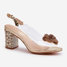 Sandały Model S.Barski MR38-356 Gold - Step in style żółte 2