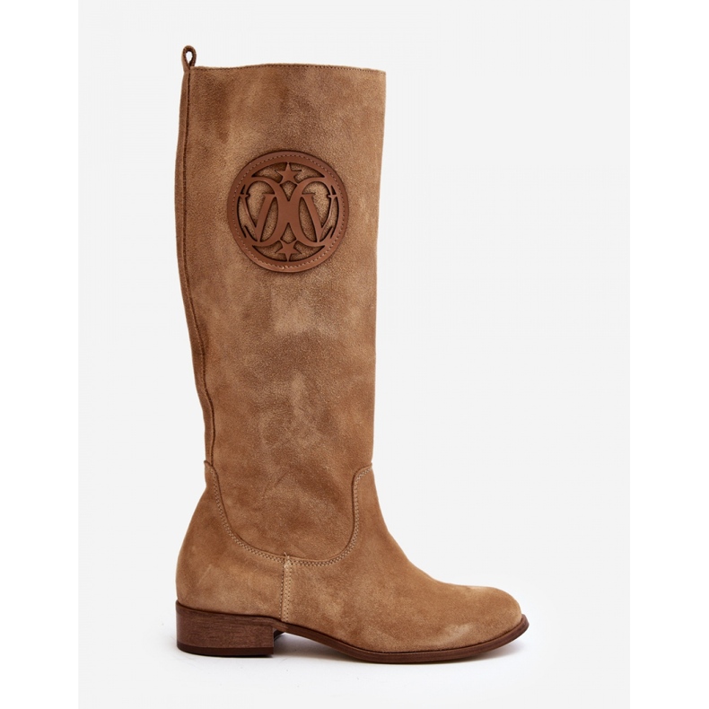 Kozaki Model Zazoo 3367/2 Beige Zamsz - Step in style beżowy 2