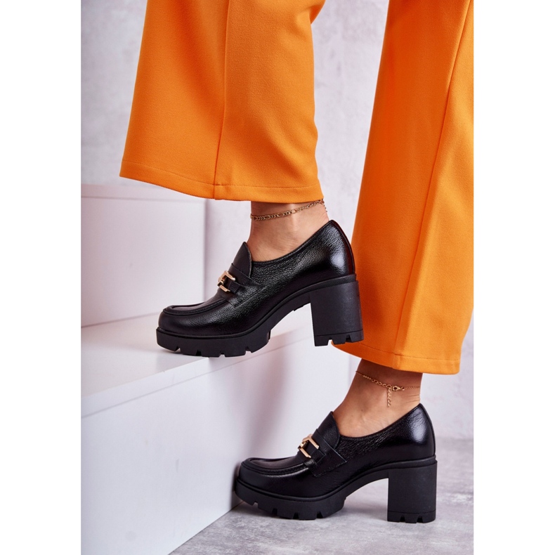 Półbuty Model Mikeyla 20115 Black Skóra - Step in style beżowy 2