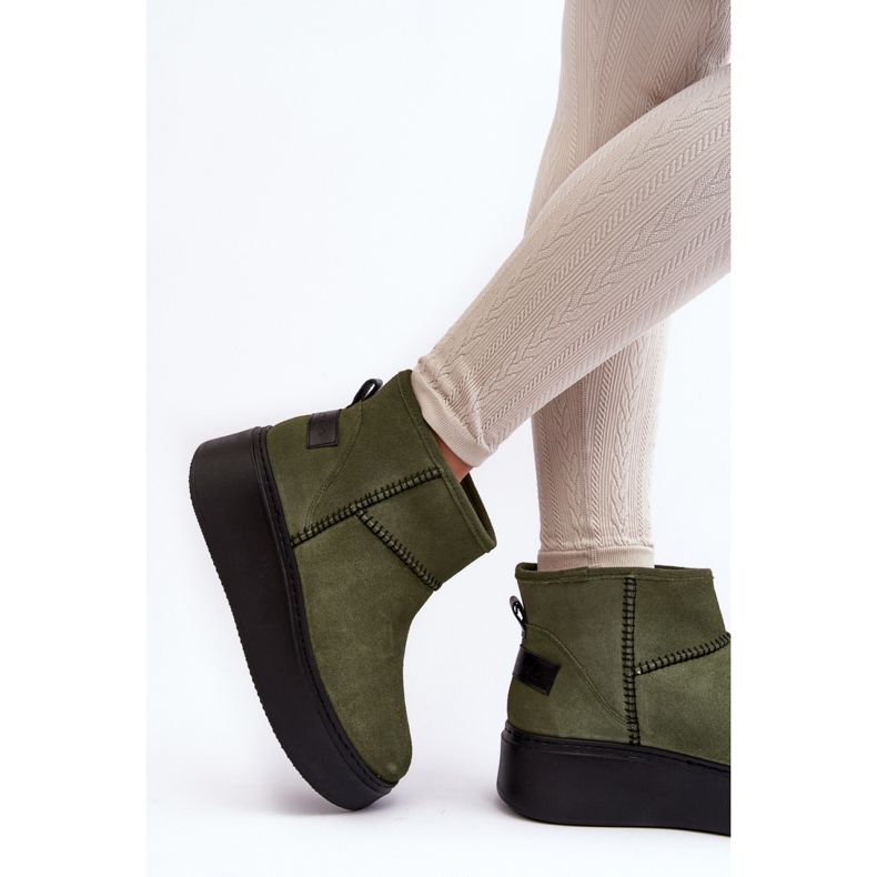 Śniegowce Model Maciejka 06257-24 Olive - Step in style zielone 2
