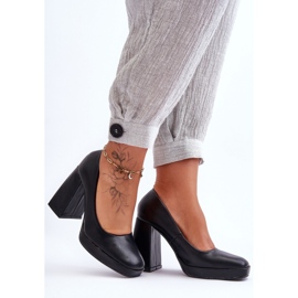 Czółenka Model Rosalia N045 Black - Step in style czarne 1