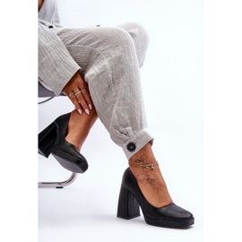 Czółenka Model Rosalia N045 Black - Step in style czarne 2