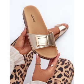 Sandał Klapki Model Elleriome 24SD21-7216 Gold - Step in style żółte 1