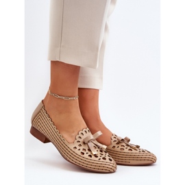 Baleriny Model Nestavia ASA222-1 Beige - Step in style beżowy 1