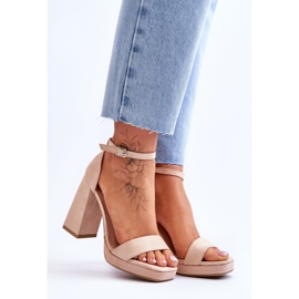 Sandały Model Merila LC-29 Beige - Step in style beżowy 1