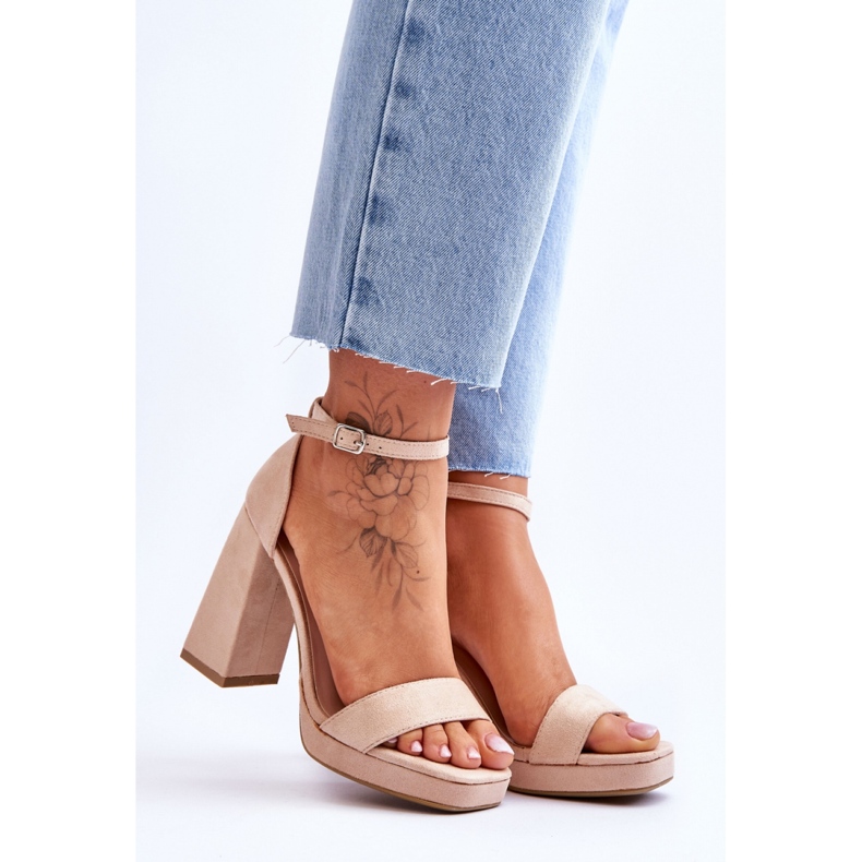 Sandały Model Merila LC-29 Beige - Step in style beżowy 1