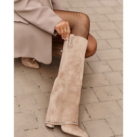 Kozaki Model Kaithena CLS-365 Beige - Step in style beżowy 2