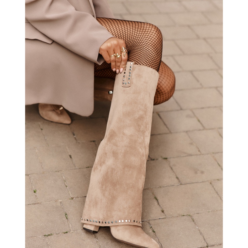 Kozaki Model Kaithena CLS-365 Beige - Step in style beżowy 2