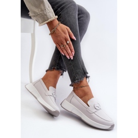 Mokasyny Model S.Barski LR490 Light Grey - Step in style szare 1