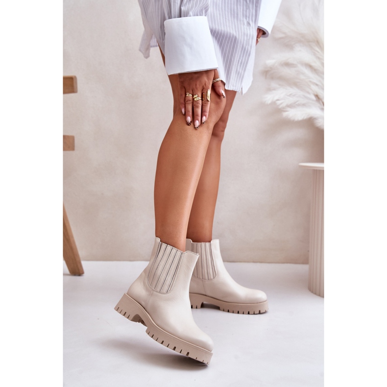 Botki Model Lewski 3611 Light Beige - Step in style beżowy 1