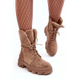 Workery Model Frendo DA96P Dark Beige Zamsz - Step in style beżowy 1