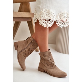 Botki Model Irinette MAM65-106 Beige - Step in style beżowy 1