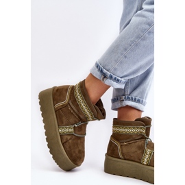 Śniegowce Model Milson AA-21 Green - Step in style zielone 2