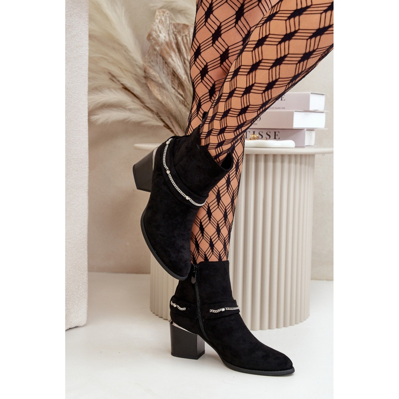 Botki Model Hanalen NS356 Black - Step in style czarne 1