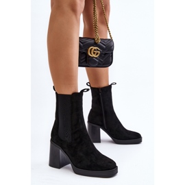 Botki Model Piovere 8600 Black Zamsz - Step in style czarne 1