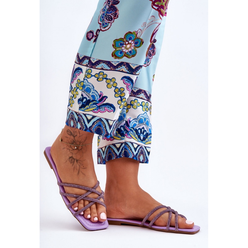 Sandał Klapki Model Leomi 5628-2 CLA-1 Violet - Step in style fioletowe 2