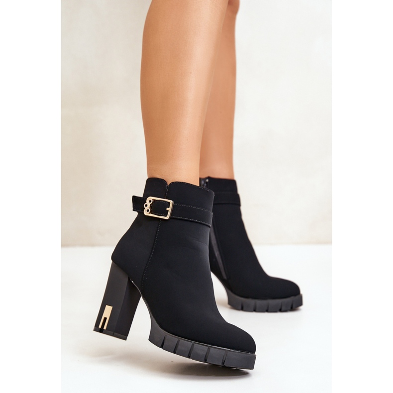 Botki Model Taitra HB-258 Black - Step in style czarne 1