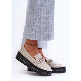 Mokasyny Model S.Barski LR618 Beige - Step in style beżowy 1