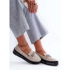 Mokasyny Model S.Barski LR618 Beige - Step in style beżowy 2