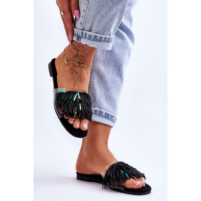 Sandał Klapki Model S.Barski KV-576-4 Black - Step in style czarne 1