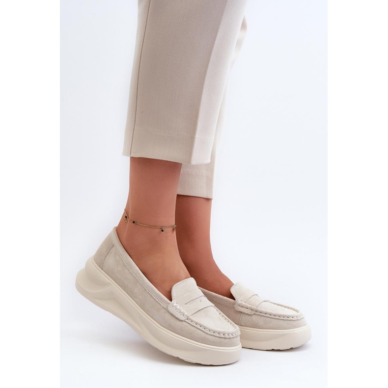 Mokasyny Model Filidia 24PB18-6889 Beige - Step in style beżowy 1