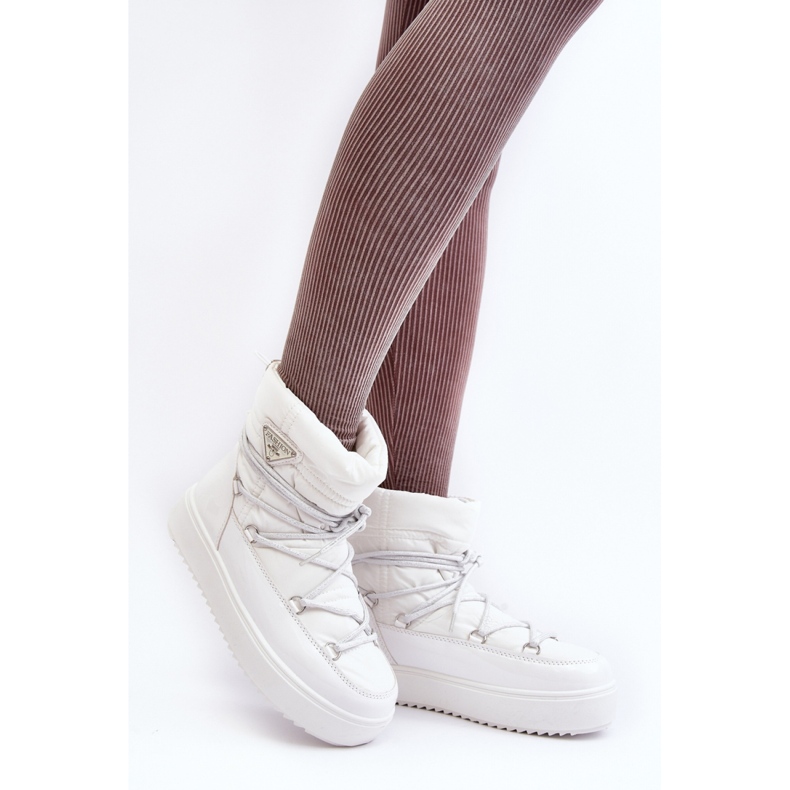 Śniegowce Model Fleure NB606 White - Step in style białe 1