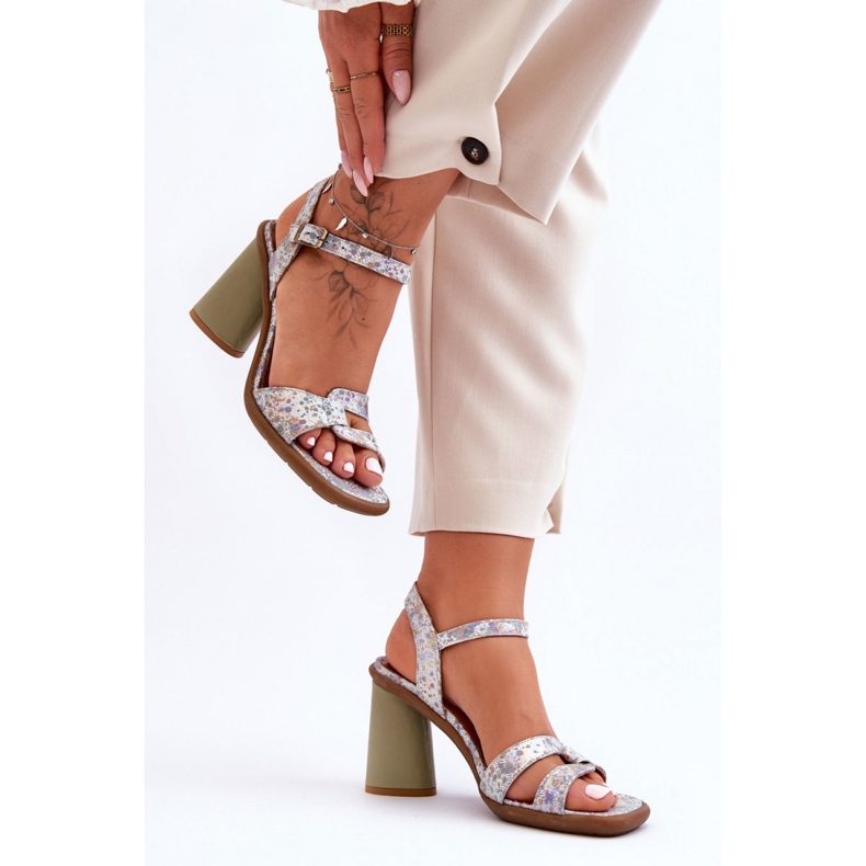 Sandały Model Maciejka 06029-24 White/H=Green - Step in style białe 2