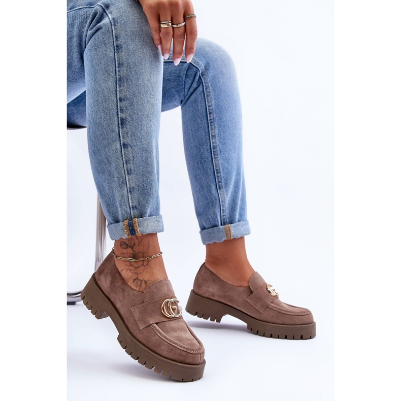 Półbuty Model Rosefalls 20153 Dark Beige Zamsz - Step in style beżowy 2