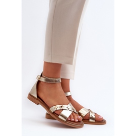 Sandały Model Zazoo 40378 Gold - Step in style żółte 1
