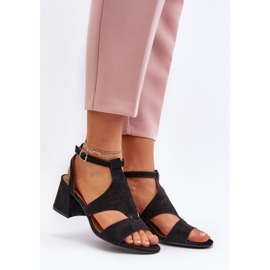 Sandały Model Eleriva N24-028 Black - Step in style czarne 1