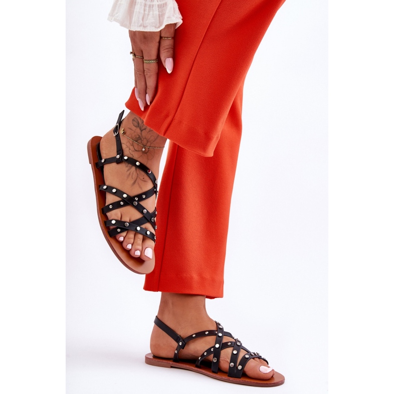 Sandały Model Alemona THS-88 Black - Step in style czarne 1