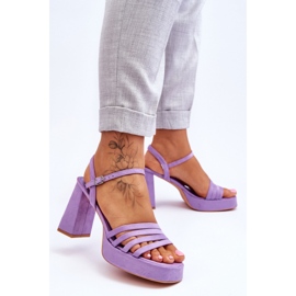 Sandały Model Verda ZY222 Violet - Step in style fioletowe 2