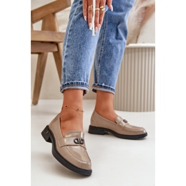 Mokasyny Model Vinceza 58409 Khaki Lakier - Step in style zielone 1