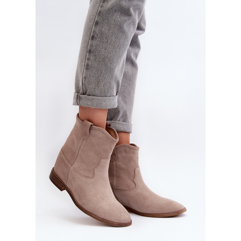 Botki Model Zazoo 2326/024 Beige Zamsz - Step in style beżowy 1