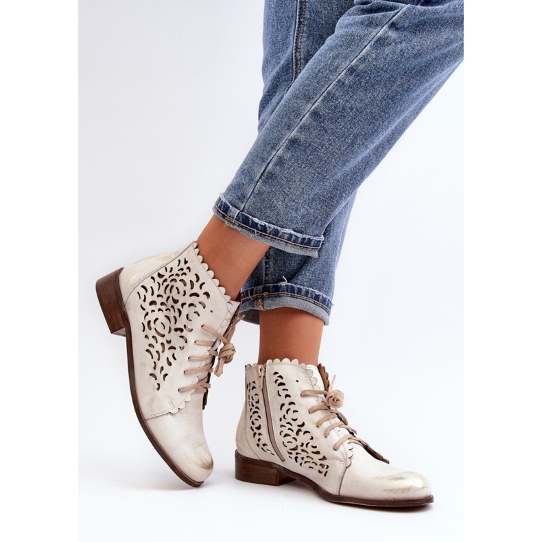 Botki Model Zazoo 2871/004 Gold - Step in style żółte 2