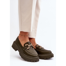 Mokasyny Model Gargi H8-309 Dark Green - Step in style zielone 1