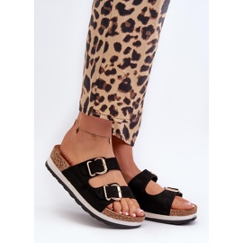 Sandał Klapki Model Ursila 24DZ21-7225 Black - Step in style czarne 1