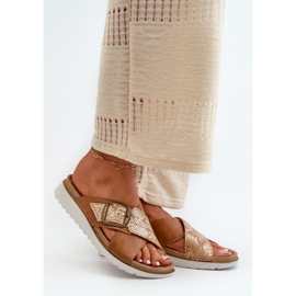 Sandał Klapki Model Inblu CN000032 Camel - Step in style brązowe 1