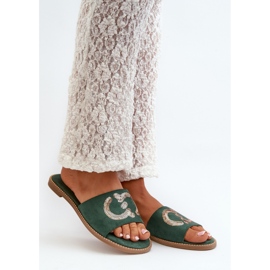 Sandał Klapki Model S.Barski KV27-052 Green - Step in style zielone 1