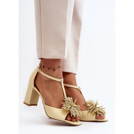 Sandały Model Laura Messi 2758 Beige - Step in style beżowy 1